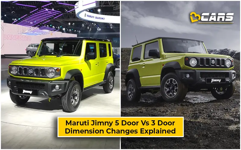 Maruti Suzuki Jimny 5 Door Vs 3 Door Dimension Differences