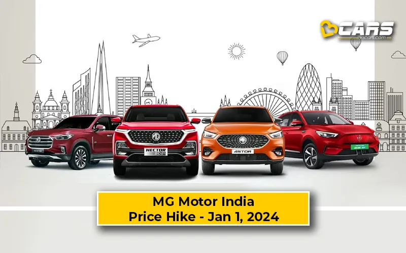 MG Motor India Price Increase From Jan 1, 2024