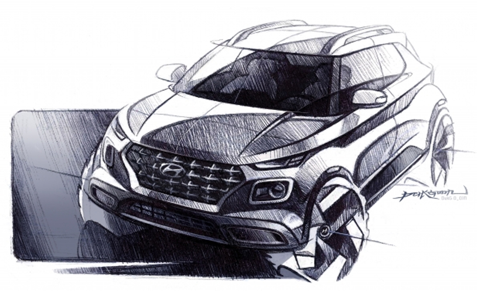 Hyundai Venue Design Sketches