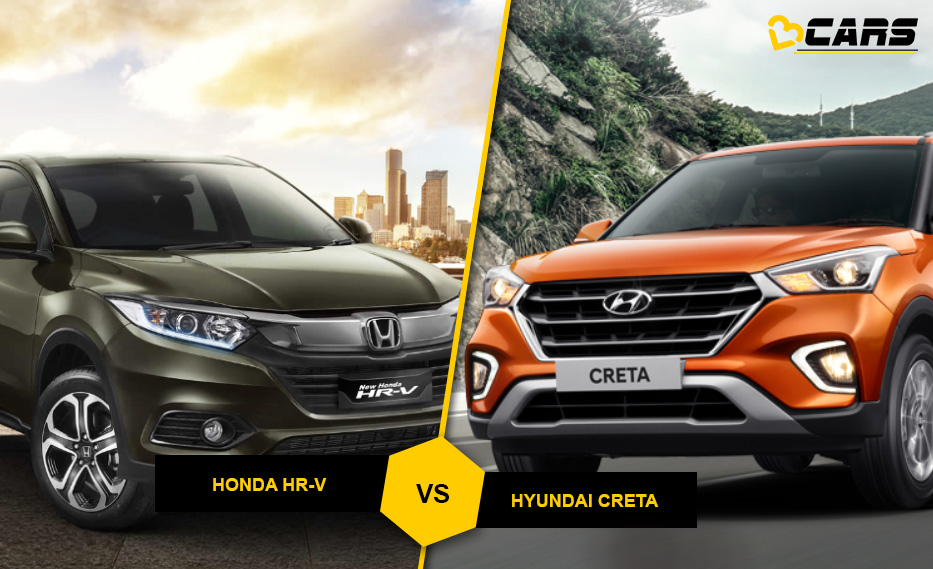Honda Hrv Vs Hyundai Creta Engine Specs Dimension Comparison