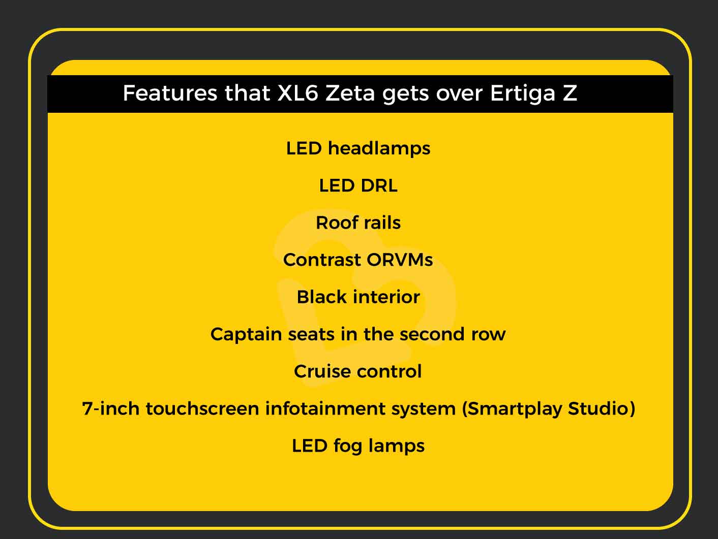 Features that XL6 Zeta gets over Ertiga Z