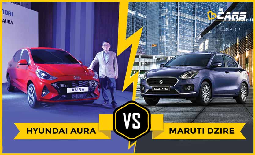 Hyundai Aura vs Maruti Suzuki Dzire