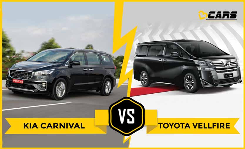 Kia Carnival vs Toyota Vellfire comparison