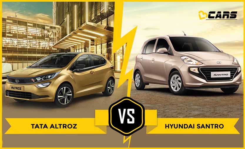 Tata Altroz vs Hyundai Santro Dimensions