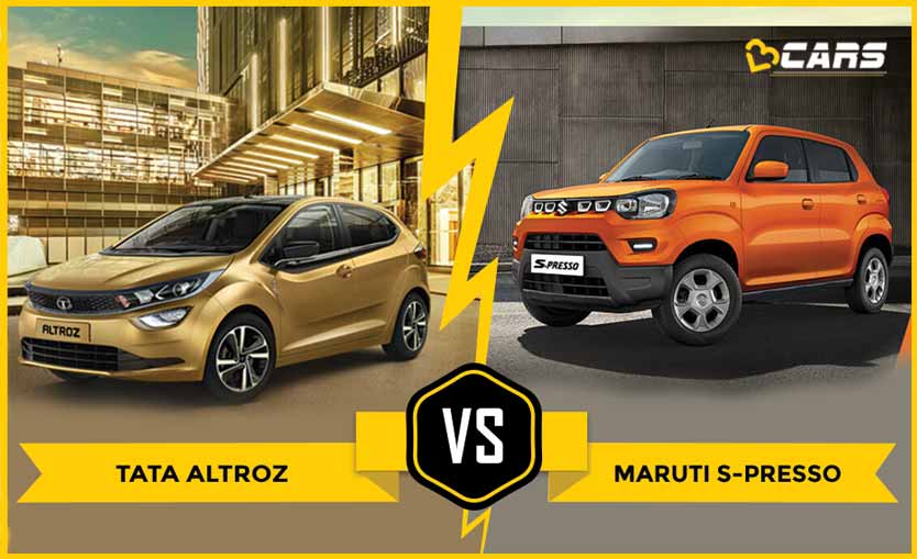 Tata Altroz vs Maruti Suzuki S-Presso Dimensions Comparison
