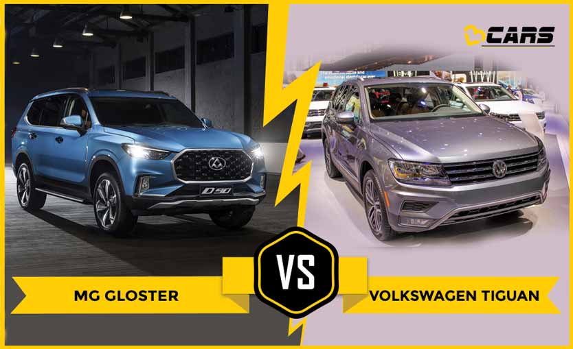 Mg Gloster vs Volkswagen Tiguan dimensions
