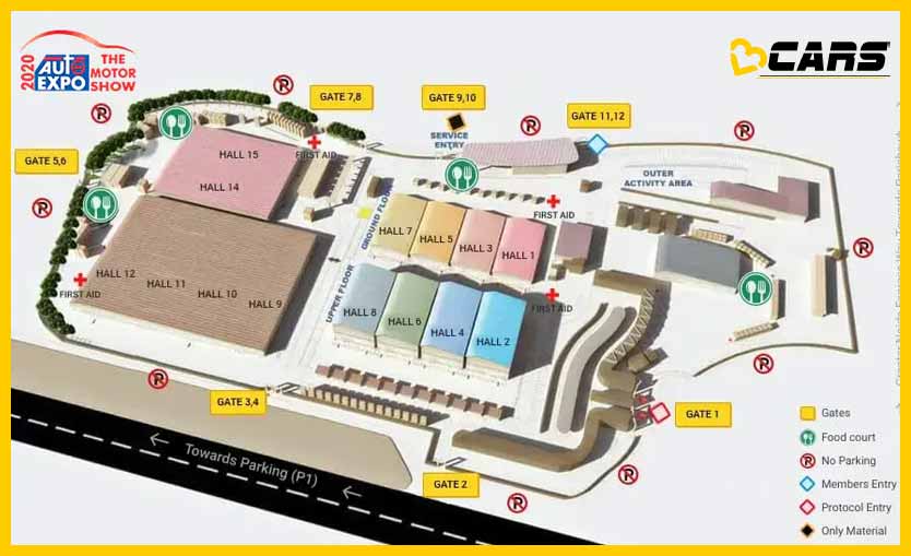 Auto Expo 2020 Hall Map