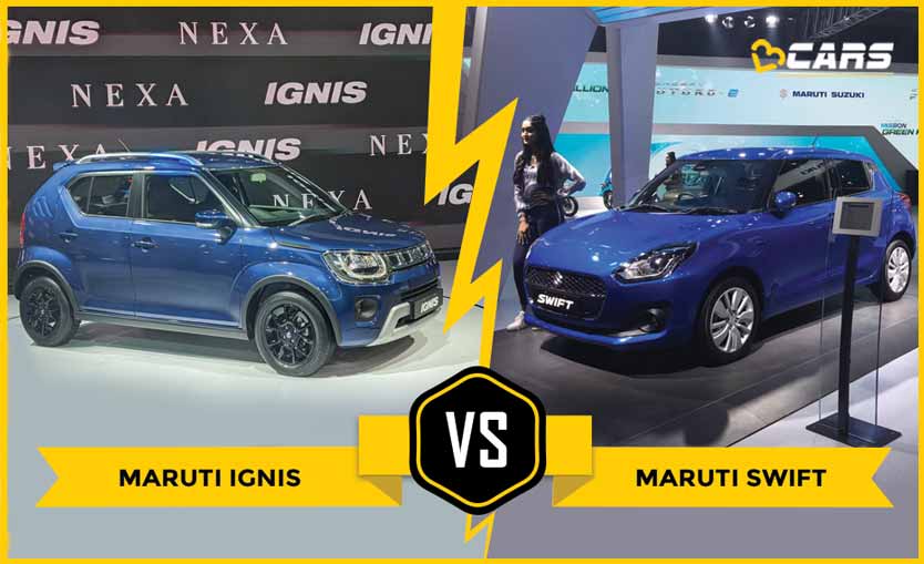Maruti Ignis Facelift vs Swift