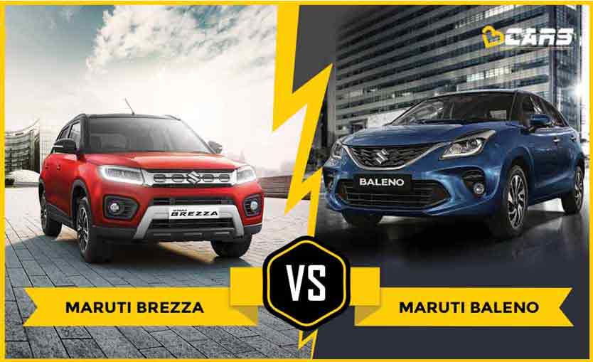 Maruti Vitara Brezza Facelift vs Maruti Baleno