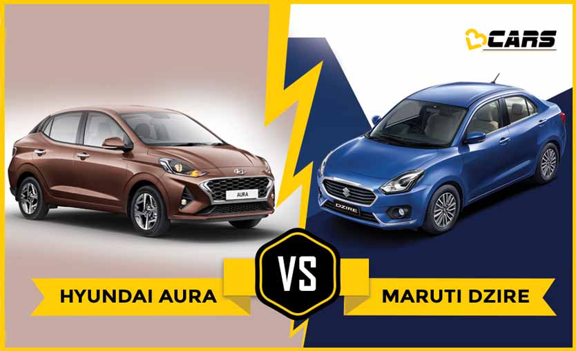 Maruti 2020 Dzire vs Hyundai Aura 2020