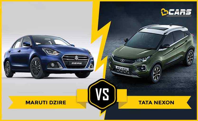 Maruti Dzire 2020 vs Tata Nexon 202