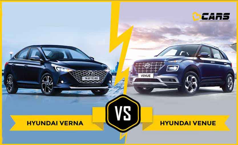 Hyundai Verna 2020 Vs Venue 2020 Dimensions Comparison