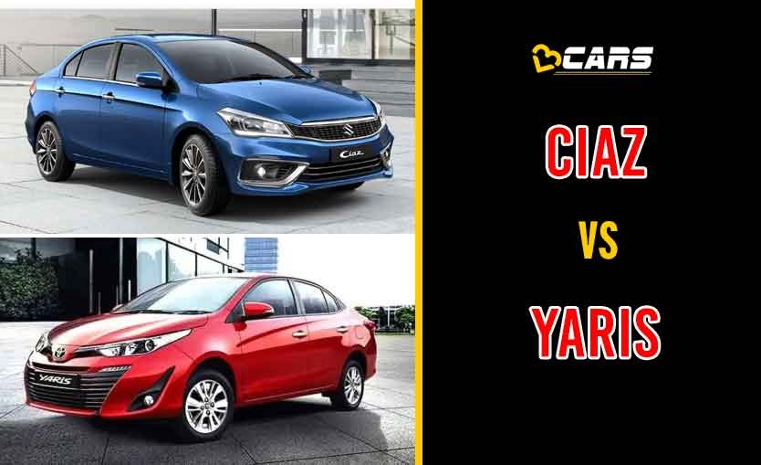 2020 Maruti Suzuki Ciaz vs Toyota Yaris