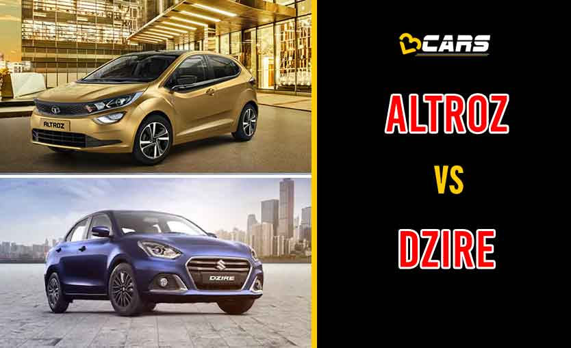 2020 Tata Altroz vs Maruti Suzuki Dzire