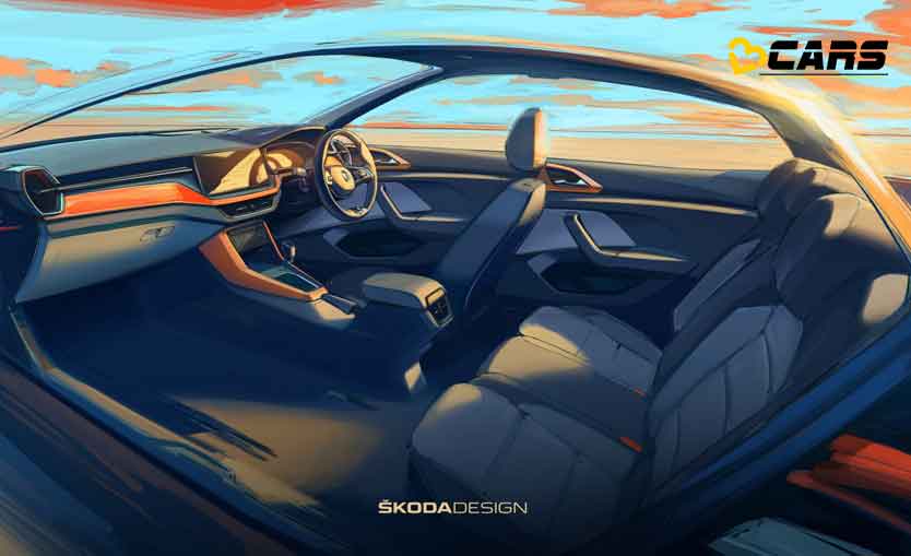 Skoda kushaqs interior teased in official sketches