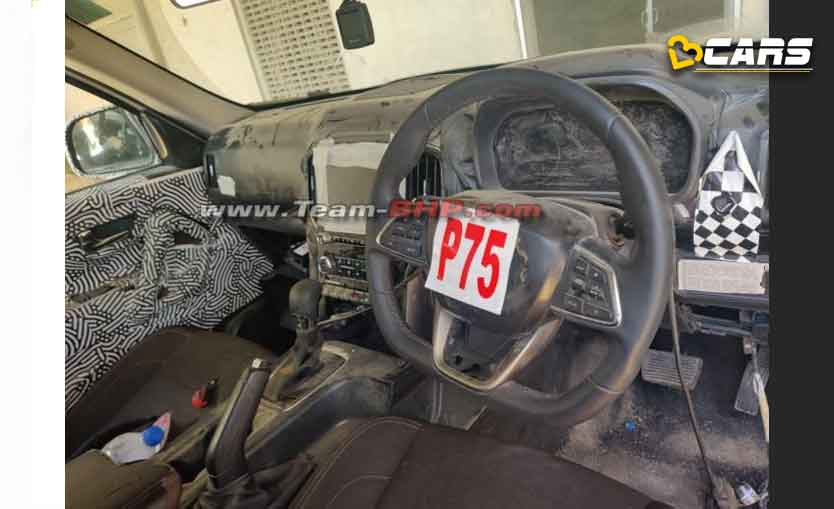 Next gen mahindra scorpio interior spied