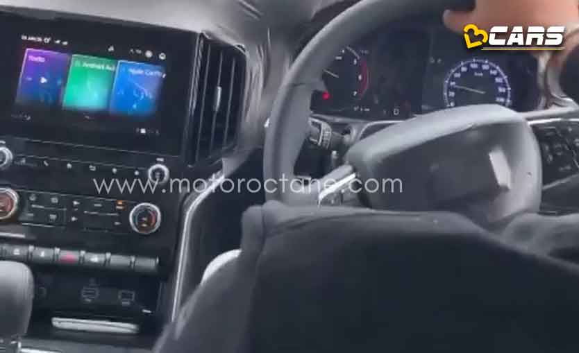 New mahindra scorpio interior spied again