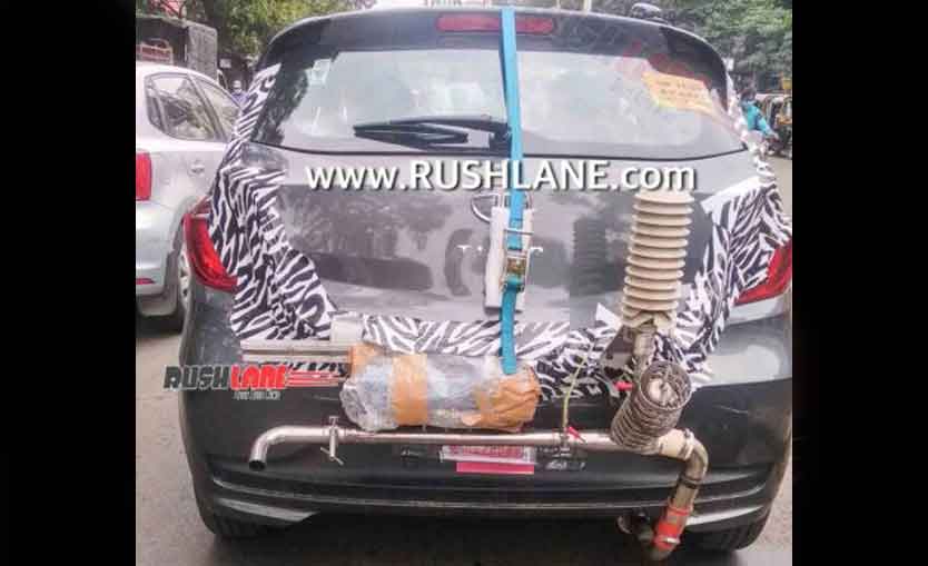 Tata tiago cng spotted testing
