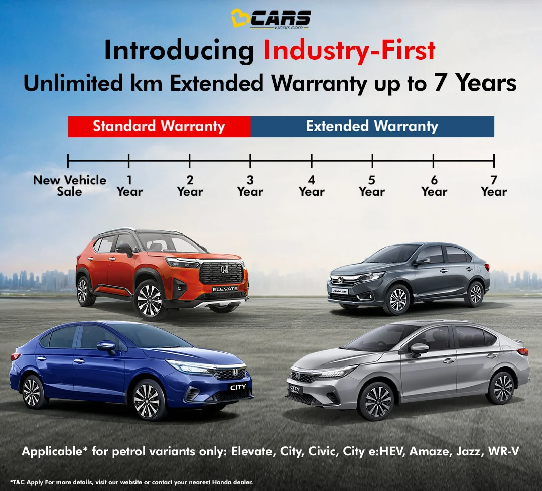 Honda launch 7 year extended warranty for city amaze and elevate