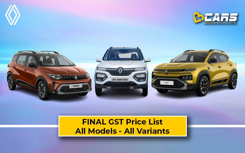 Final Renault GST Price List — All Models, Variant-wise Summary & Rate Cut Comparison (Confirmed)