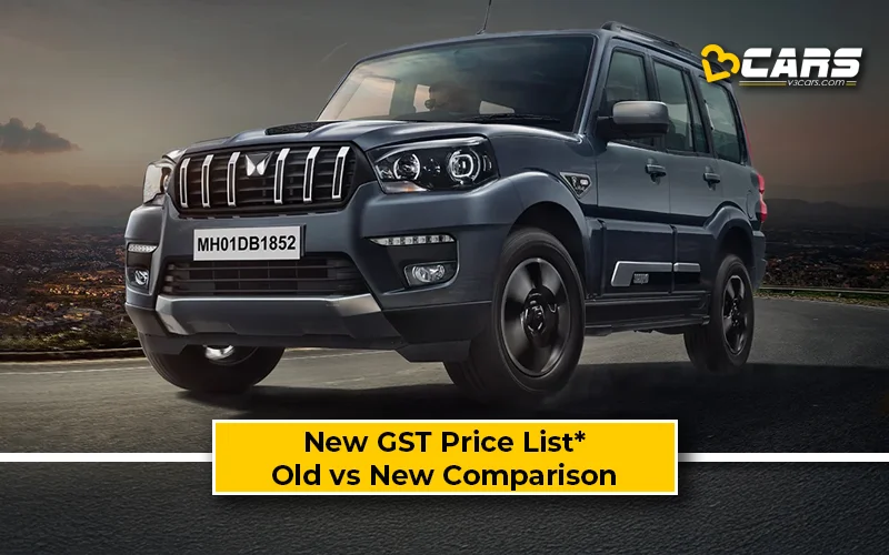 Mahindra Scorpio Classic — New GST Rate List (Tentative; Sep 22)
