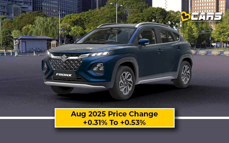 August 2025: Maruti Fronx Price Change — Another Price Hike