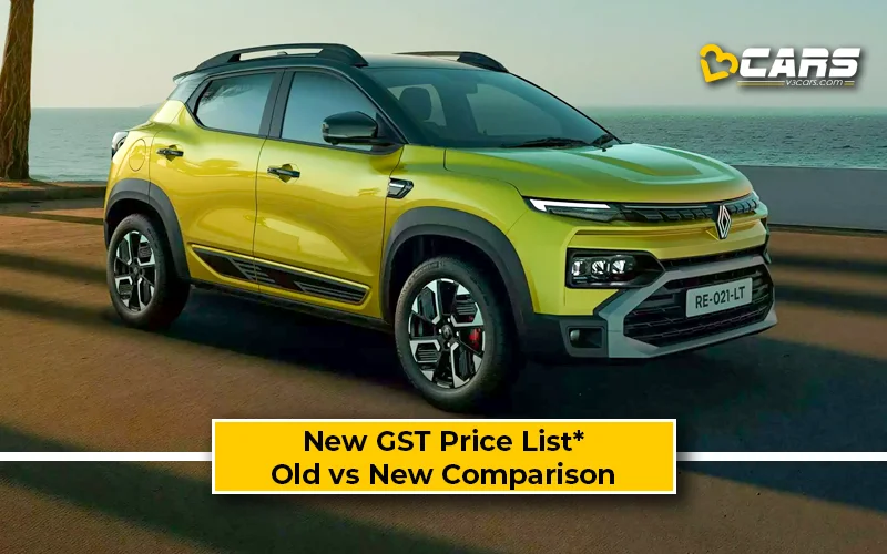 Renault Kiger — New GST Rate List & Old vs New Comparison (Tentative Prices; Sep 22)