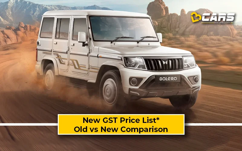 Mahindra Bolero — New GST Rate List & Old vs New Comparison (Tentative Prices; Sep 22)