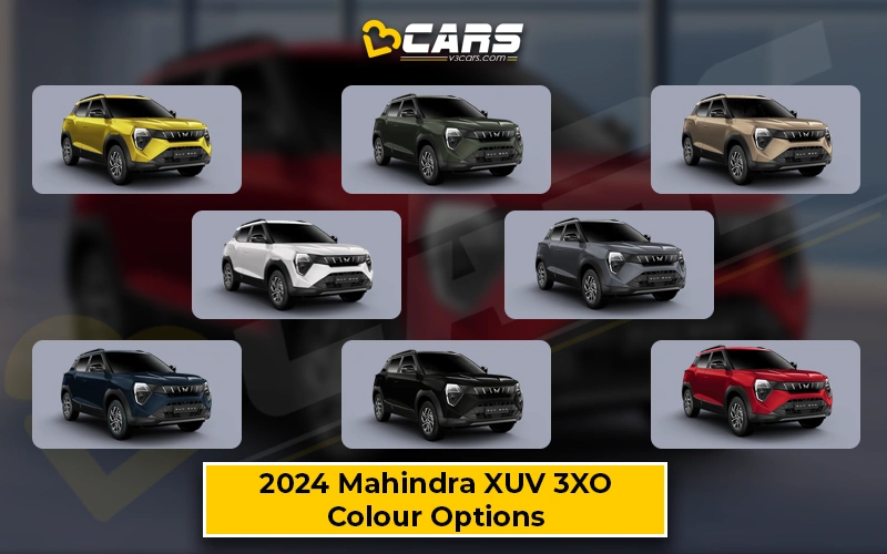 2024 Mahindra XUV 3XO Colour Options — Variant-wise