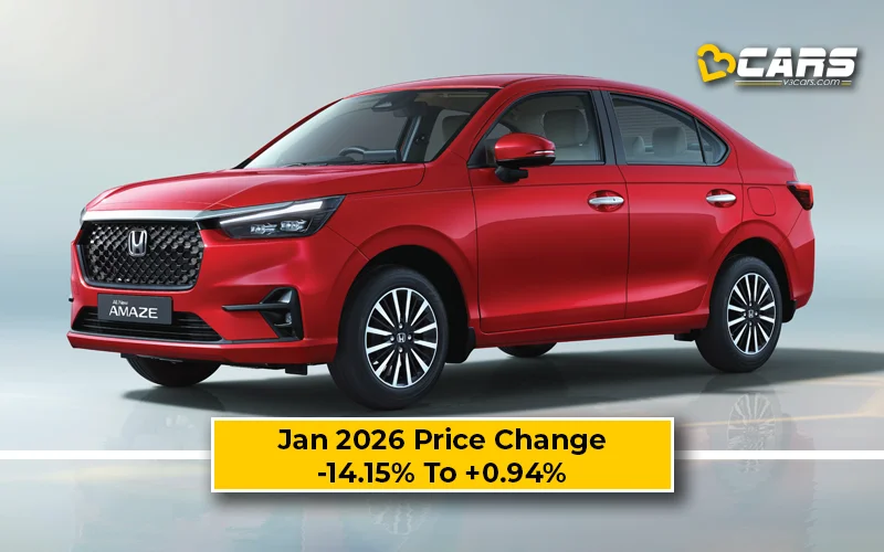 First Spot: January 2026: Honda Amaze Price Change — Hiked By Up To 7k