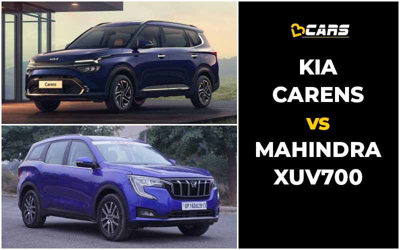 Kia Carens Vs Mahindra XUV700 5-Seater Price, Engine Specs, Dimensions Comparison