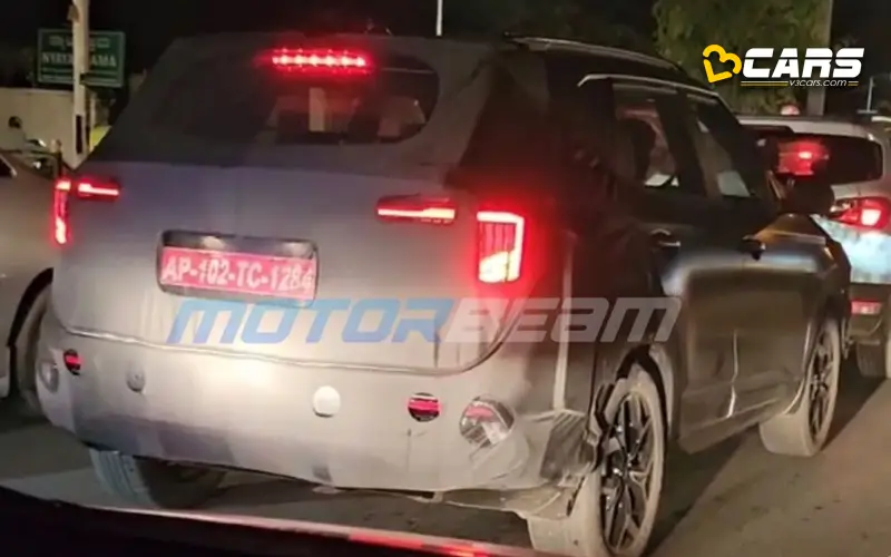 Kia seltos x line facelift spotted on test
