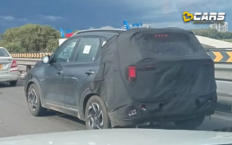 2024 kia sonet facelift spotted on test again