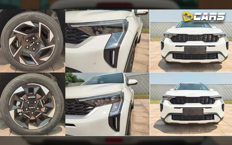 Kia sonet facelift spotted reveals exterior design