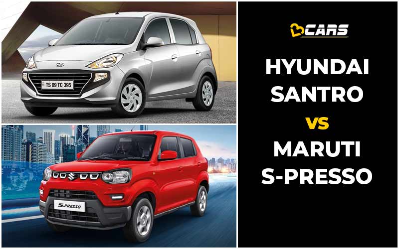 Hyundai Santro Vs Maruti Arena S-Presso