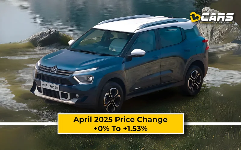 April 2025 Citroen Aircross Price Change