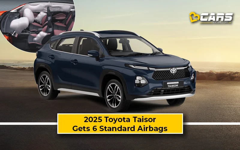 2025 Toyota Taisor Gets 6 Airbags As Standard; New Bluish Black Colour Added