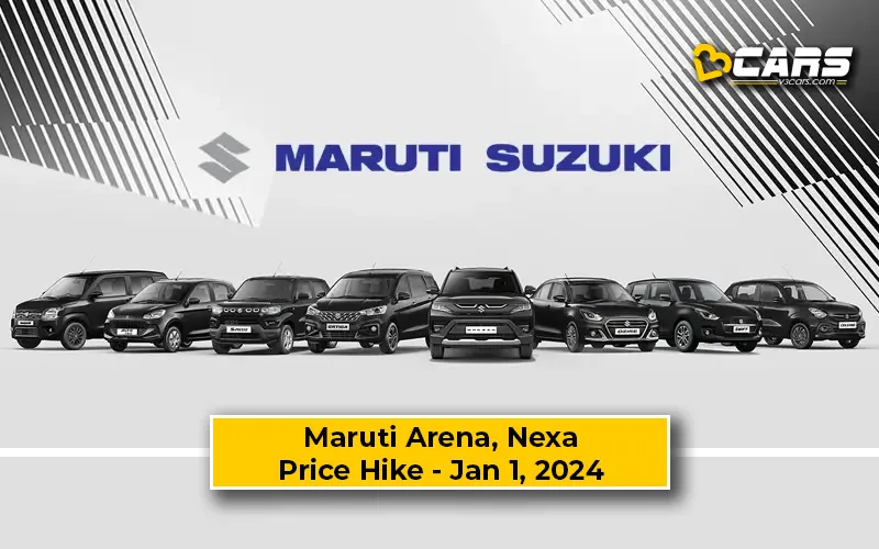 Official: Maruti Suzuki To Increase Prices From Jan 1