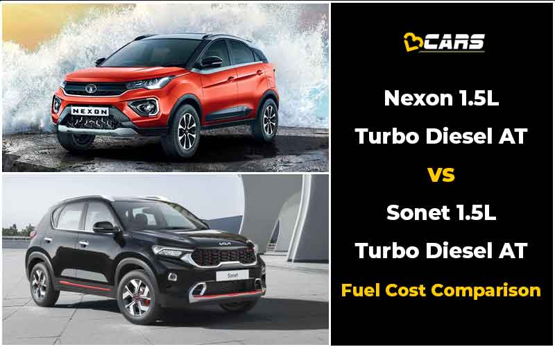 Tata Nexon Turbo Diesel AT Vs Kia Sonet Turbo Diesel AT Comparison -– Price & Specs