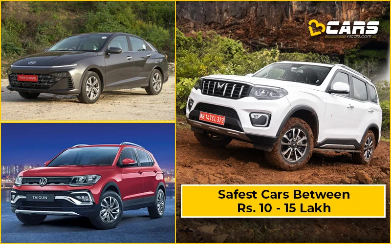 Top 8 Safest Cars Under Rs. 10.0 - 15.0 Lakh