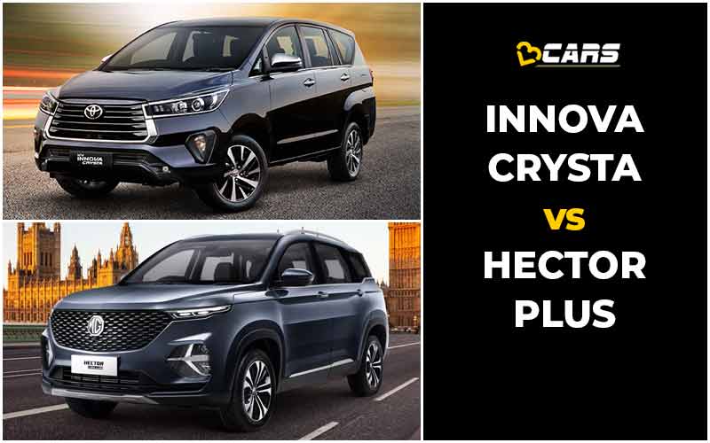 Toyota Innova Crysta Vs MG Hector Plus