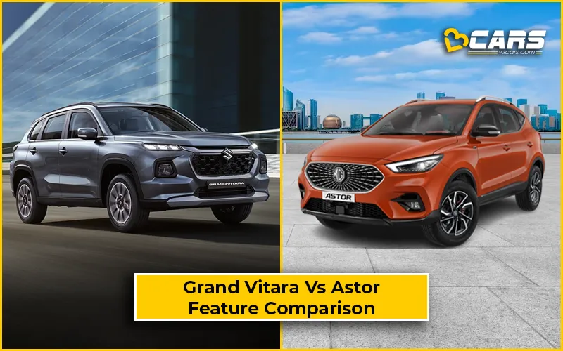Maruti Nexa Grand Vitara Vs MG Astor- Top Variant Feature Comparison