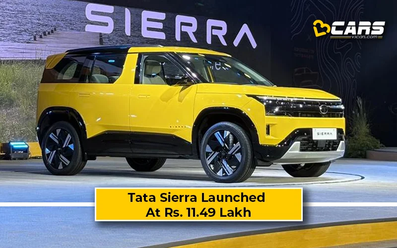 Tata Sierra 2026 Launched At Rs. 11.49 Lakh – Engine Details Revealed