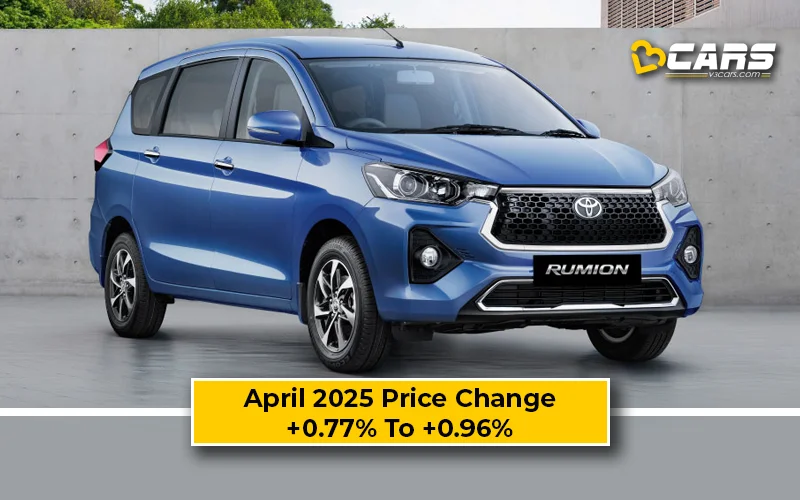 Toyota Rumion 2025 Price Change
