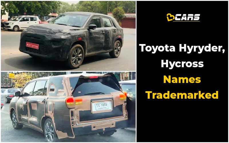 Toyota Hyryder And Hycross Names Trademarked For New Products