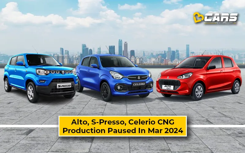 3 Maruti 1.0L CNG Cars