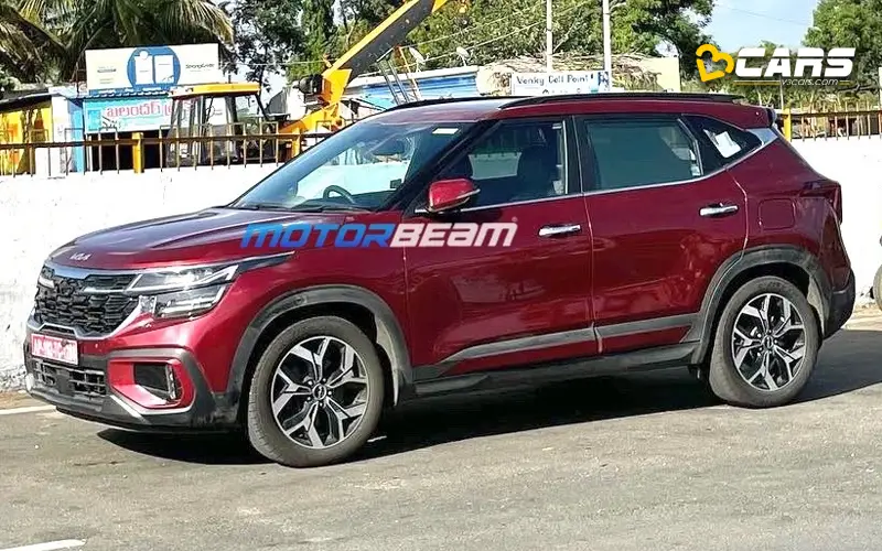 2023 kia seltos facelift spotted undisguised
