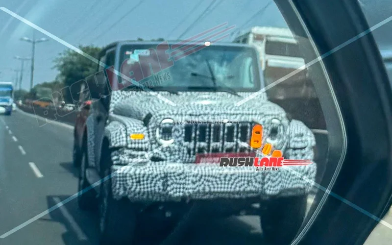 2026 mahindra thar facelift front exterior design