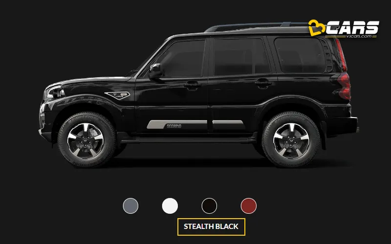 First spot mahindra thar scorpio classic dark stealth black colour