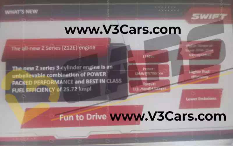 Maruti Suzuki Swift Engine Specs Confirmed V3Cars
